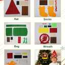 Fenzonmic Christmas Craft Kit - DIY Felt Ornaments Set with Hat, Glasses, Flap Bag, Stocking & Wreath, Pre-Cut & Safe Tools, Perfect Holiday Activity, Party Favor, and Decoration (Reindeer)