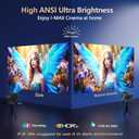 [4500 ANSI/Built in Apps/65W Audio] Outdoor 4K-Projector with WiFi and Bluetooth 5.4, Auto Focus Smart Projector Support DoIby Audio, Upgrade GO2 Short Throw Projector with 360°Stand