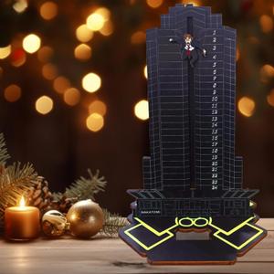 Die Hard Advent Calendar, 2025 Christmas Countdown Calendar, Magnetic Wooden 24 Days of Advent Calendar for Kids Christmas Advent Gifts Home Table Party Decorations