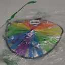 Totority Rainbow Turntable Windmill - Large Multi-Colored Cloth Pinwheel for Outdoor Decoration Vibrant Three-Layer Design Perfect for Gardens and Kids