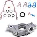 High Volume Melling Oil Pump Kit M295HV Fit for Chevy Silverado, Avalanche, Suburban, Tahoe, GMC Sierra, Yukon, Cadillac Escalade 4.8L 5.3L 6.0L Engines  with Timing Cover Gasket & Balancer Bolt