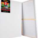 Stretched Canvases for Painting 2 Pack 24x36 100% Cotton Large Canvas Boards for Painting, White Painting Canvas for Oil, Acrylic Paint & Other Painting Media