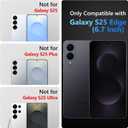 Vofolen for Samsung Galaxy S25 Edge Case Wallet with Card Holder Dual Layer Heavy Duty Shockproof Hidden Flip 4-Card Slots Large Storage Protective Galaxy S25 Edge Wallet Case for Women Men, Gun Metal