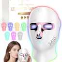 Yahi Red Light Therapy for Face and Neck, Rechargeable and Ergonomic Design for Home & Travel, Cordless Face Mask Light Therapy, White