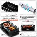 Indoor Grill, CUSIMAX Smokeless Grill Indoor, 1500W Electric Grill Griddle Korean BBQ with LED Smart Display & Tempered Glass Lid, Non-stick Removable Grill Plate & Griddle Plate, Blac