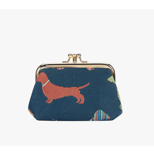 Signare Tapestry Double Pocket Change Pouch Kiss lock Coin Purse for Women