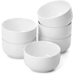 BTaT- White Cereal Bowls, Set of 6, 22 Ounces, Small Bowls, Christmas Gifts