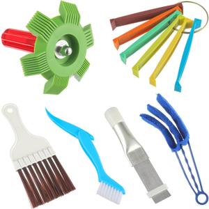 BOJACK Air Conditioner Fin Cleaner Set, Air Conditioner Fin Comb Straightener Tool, for AC Radiator Evaporator Radiator Repair Clean Tool (Pack of 6)