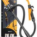 E1 Fuel Transfer Pump Battery Powered 2.6GMP Portable Siphon Pump with Controlled Flow & Leak-Proof 59-Inches Hose for Gasoline Gas Diesel Water
