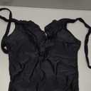 SUUKSESS Women Sexy Halter One Piece Swimsuits Ruffle Tummy Control Bathing Suit (Large, #1 Black)