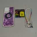 NGB Designed for iPhone 12 Pro-Max Case, Purple | Magnetic Compatible with MagSafe | Glitter Liquid Sparkle Cute Cover for Women Girls | with Screen Protector & Camera Lens Protector & Wrist Strap