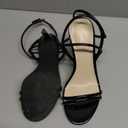 Strappy Heels for Women Stiletto High Heels Open Toe Ankle Strap Sexy Prom Dressy Comfortable Lace Up Heeled Sandals (7, Black)