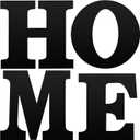 Jetec 4 Pieces 12 Inch Home Sign Wooden Home Letters Wall Hanging Large Decor for Living Room, Farmhouse(Black)