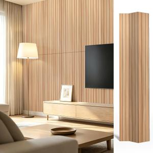 Art3dwallpanels 6-Pack Peel and Stick Wood Panels for Wall PVC, Oak