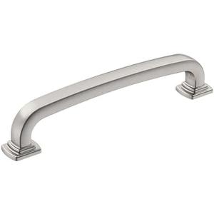 Amerock | Cabinet Pull | Satin Nickel | 5-1/16 inch (128 mm) Center-to-Center | Surpass | 1 Pack | Drawer Pull | Cabinet Handle | Cabinet Hardware