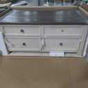 Signature Design by Ashley Bolanburg Lift-Top Coffee Table with Storage Two-Tone Rustic Farmhouse Cocktail Table  Brown/White