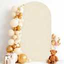 6FT Beige Arch Backdrop Cover,Spandex Arch Covers Stretchy Backdrop for Wedding Birthday Party Baby Shower
