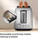 Chefman 2 Slice Toaster, 7 Shade Settings, Removable Crumb Tray, Thick Bread and Bagel Toaster with Defrost and Cancel Buttons Black