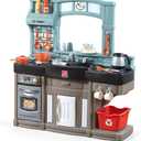 Step2 Best Chefs Kids Kitchen Playset, Indoor/Outdoor Kitchenette, Interactive Play with Lights and Sounds, Made of Durable Plastic, Includes 25 Piece Toy Accessories, For Toddlers 2+ Years Old
