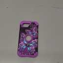 Casetego for iPhone 16e Case 2025,Glow in The Dark Three Layer Heavy Duty Sturdy Shockproof Full Protection Rugged Hard PC+Soft TPU Bumper Case for Apple iPhone 16e 6.1 inch, All Purple