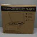 Vinyl Record Player with Speakers Vintage Turntable for Vinyls Records BeltDriven Turntables 3Speed Bluetooth Playback Headphone AUX RCA Line LP Vinyls Players for Sound Enjoyment Retro Brown