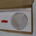 WORHE Paper Towel Holder Countertop Clear Acrylic 5.9" Diameter Thickening Sturdy Base, for Kitchen Bathroom, Paper Towel Dispenser for Tear Tissue Roll 1 Pack (YGC001)