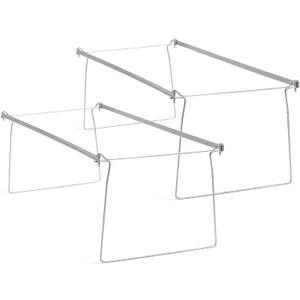 Smead Frames, Hanging File, Heavy Duty Steel Letter Size, Adjustable 23"-27" Rails, 2-Pack Gray, Converts Drawers to Hanging Folder Storage, for Office Home Classroom Organization