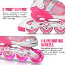 MammyGol Adjustable Inline Skates for Kids Boys Girls Youth Blades Roller Skates with Light up Wheels Ages 4-16
