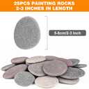 River Rocks for Painting 25 Pcs Large 2-3 Inch Flat Smooth Painting Stones Craft Rock to Paint for Kids Crafts Painting Bulk