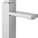 Moen Revyl Chrome One-Handle Single Hole Modern Bathroom Sink Faucet with Optional Deckplate and Spring Loaded Drain Assembly, 84771