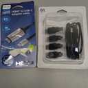 Pack Of 2: GE Universal USB 2.0 Adapter Kit, 6ft. A Male to A Female Extension Cable, 4 Adapters Included: A Male to B Male, 4 Pin, 5 Pin, A Male to Micro USB, 33758; HDMI to USB-C Adapter Cable 6 Ft