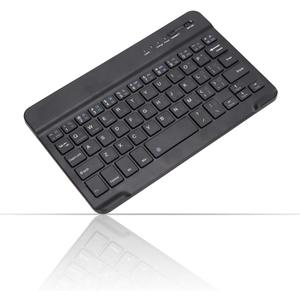 Russian Keyboard, Thin 7 Inch Rechargeable Russian and English Bilingual Bluetooth Keyboard,for Andriod for for iOS, and wearresistant Black