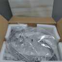 HuixuTe 32" Black Geometric Modern 6-Head Ceiling Fan with Lights Remote Control, Low Profile Ceiling Fan with Light for Kitchen Bedroom Living Room