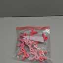 Abbylike 12 Set Pink Bow Place Card Holders with Place Cards Wooden Coquette Table Number Photo Holder Stand Menu Memo Clips Bow Theme Decor for Centerpieces Valentine Wedding Anniversary Birthday