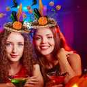 2 x Edoneery Halloween Witch Hat Headband for Women, Fancy Dress Wizard Costume Hair Accessory with Veil for Cosplay Parties