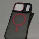 Magnetic 3 in 1 for iPhone 17 Pro Max Case, [Omni-Directional Protection] with 1x Screen Protector + 1x Camera Cover, [Seamless Work with Magsafe] Protective Silm Matte Case for iPhone 17 Pro Max Red