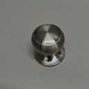 1 Pack Ball Shape Hall and Closet Door Knob,Keyless Stainless Steel Passage Door Knob,Classic Brushed Nickel Door Handles
