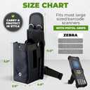 Barcode Scanner Holster (Large) | Ballistic Nylon Carrying Case Pouch for Pistol-Grip Mobile Computers | Belt Clip, Belt Loop, Shoulder Strap | Fits Zebra Scanner MC9500/9300/9200/9100