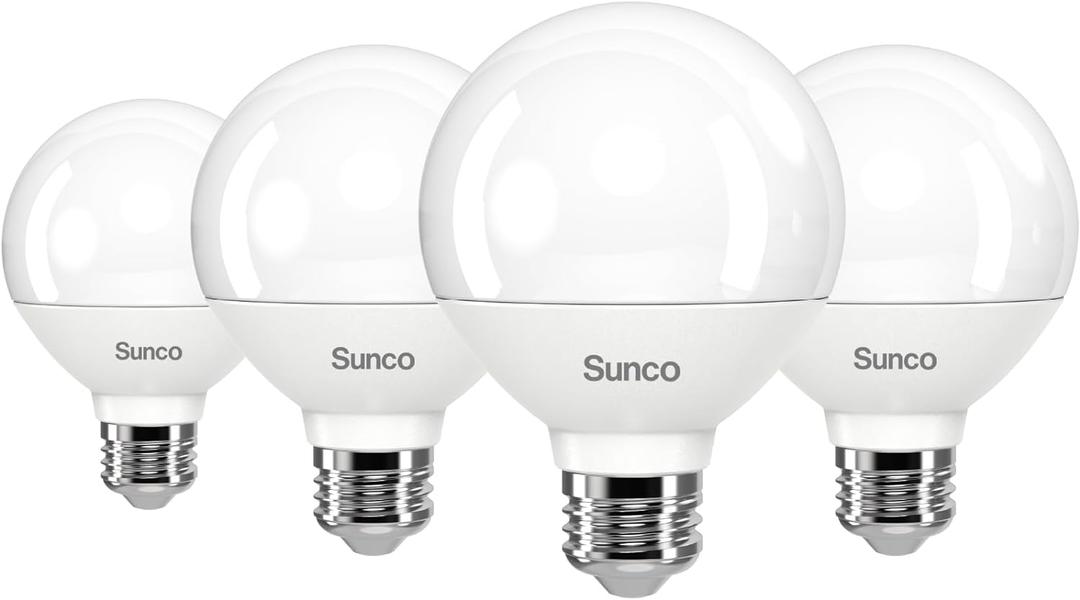 Sunco G25 LED Light Bulbs, Globe Vanity Lights for Bathroom High Output, 1000 LM, 11W (100W Equivalent), 3000K Warm White, Dimmable, E26 Base, Round Frosted Decorative Bulb UL 2 Pack