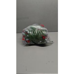 Christmas Garland with Lights, 9FT 30 LED Prelit Christmas Garland for Mantle,Outdoor Indoor Christmas Decorations Garland Battery Operated with Timer, Bows,Flowers,for Stairs,Railing,Fireplace,Door