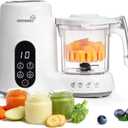 Grownsy Baby Food Maker with Steam Basket, One Step Baby Food Processor Steamer Puree Blender Grinder Mills Machine, Auto Cooking Grinding and Sterili-zing for Healthy Homemade Baby Food, White
