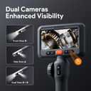 DEPSTECH 10FT Articulating Endoscope Camera with Light: Dual Lens Two-Way Articulated Industrial Borescope with 4.5" Screen and Snake Cable, Inspection Camera Automotive Tool for Wall, Pipe, Mechanic