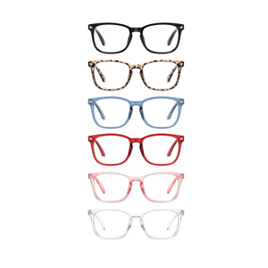 CCVOO 6 Pack Blue Light Blocking Reading Glasses, Anti Headache/Glare/Eye Strain Readers Computer Eyeglasses Women/Men (6 Pack Mix,1.00)
