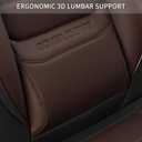 Front Car Seat Covers, 2Pcs Universal Leather Car Seat Covers, Full Coverage Waterproof Automotive Seat Covers, Breathable Car Seat Protector for Most Trucks SUVs Sedans, Black&Brown