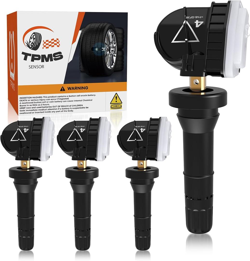 TPMS Sensor, 433 MHz Pre-Programmed TPMS Tire Pressure Sensors for Buick Enlave Lacrosse for Chevrolet Silverado Impala for Cadillac XT4 XT5 XT6 for GMC Sierra Acadia 13598773 13594222 4pcs