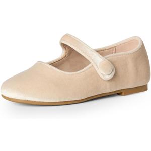 Amazon Essentials x Sofia Grainge Toddler Girls' Mary Jane Ballet Flat Shoes (Taupe) Size 5 