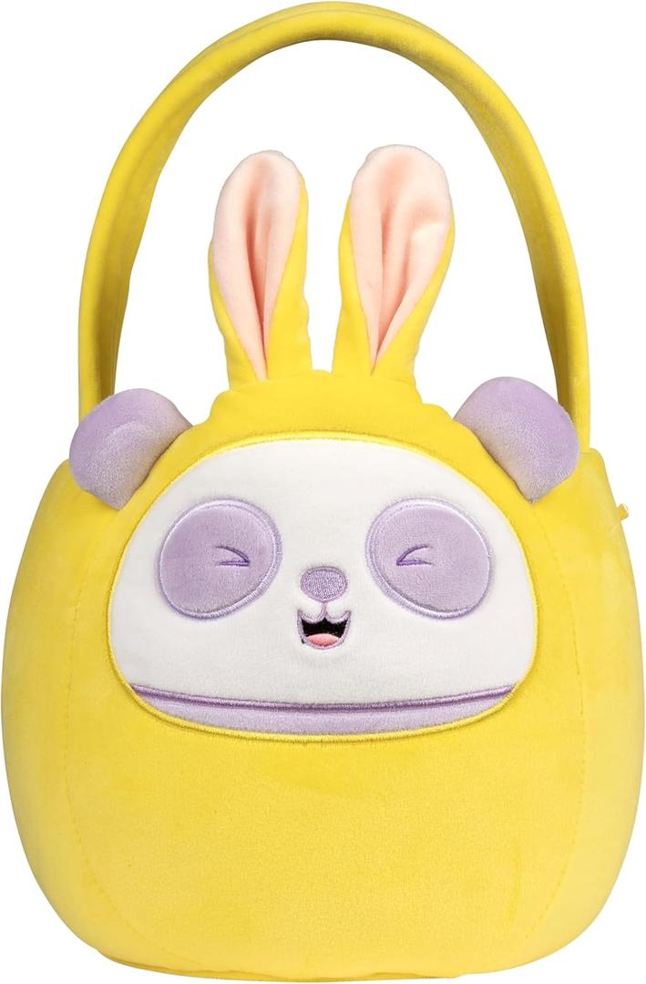 Squishmallows Original 12in Lancelot the Chocolate Bunny Egg Hunt Basket  Ultrasoft Official Jazwares Plush Accessory (Purple & White Panda)