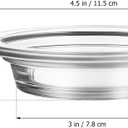 DOITOOL Glass Wax Melt Warmer Dish 4.52 Inch Replacement Plate for Aromatherapy Oil Melting Home Fragrance Warmer Accessory with Easy Clean Smooth Surface
