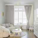 MAIHER Total Blackout 72'' W Pinch Pleated Curtain with Hooks Tieback, Thermal Insulated Linen Textured Pinched Pleated Drape for Sliding Patio Door, Greyish Beige, 1 Panel, 72'' W x 84''L