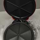 Taco Tuesday Deluxe 8-Inch 6-Wedge Electric Quesadilla Maker with Extra Stuffing Latch, Red